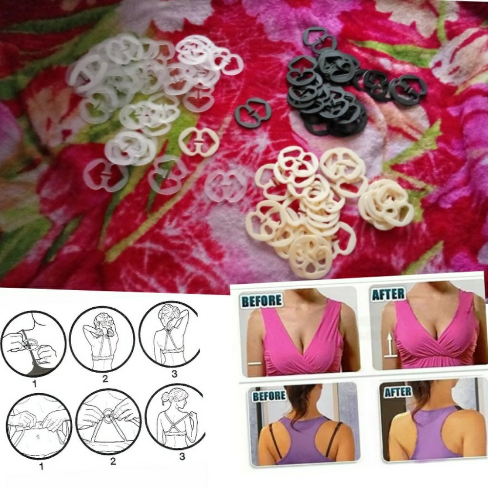 40pcs Breast Enhancer Bra strap clip concealer.